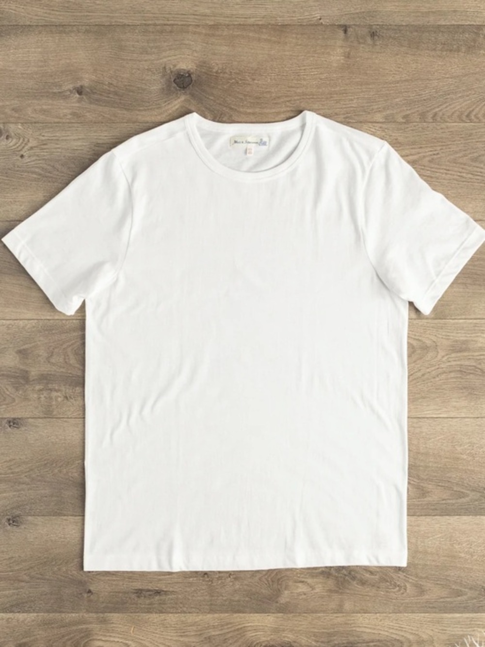Merz B. Schwanen 1950s Short Sleeve Tee in White 8 XXL